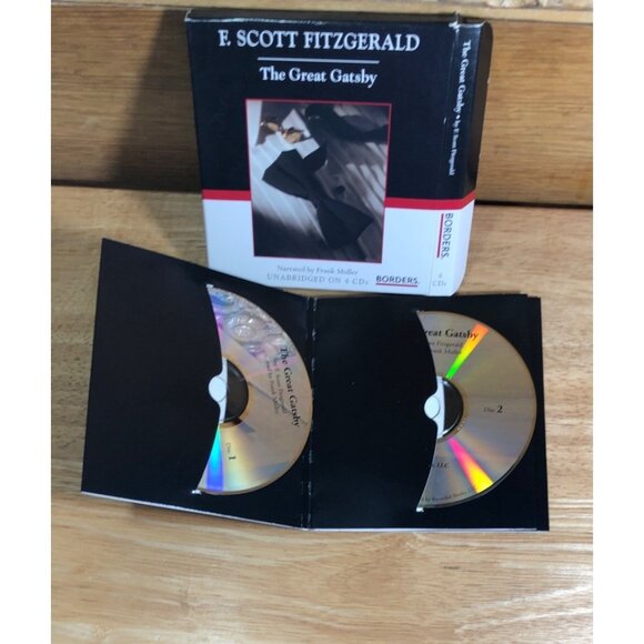 The Great Gatsby Unabridged Audiobook 4 CDs F Scott Fitzgerald Frank Muller - Picture 2 of 4